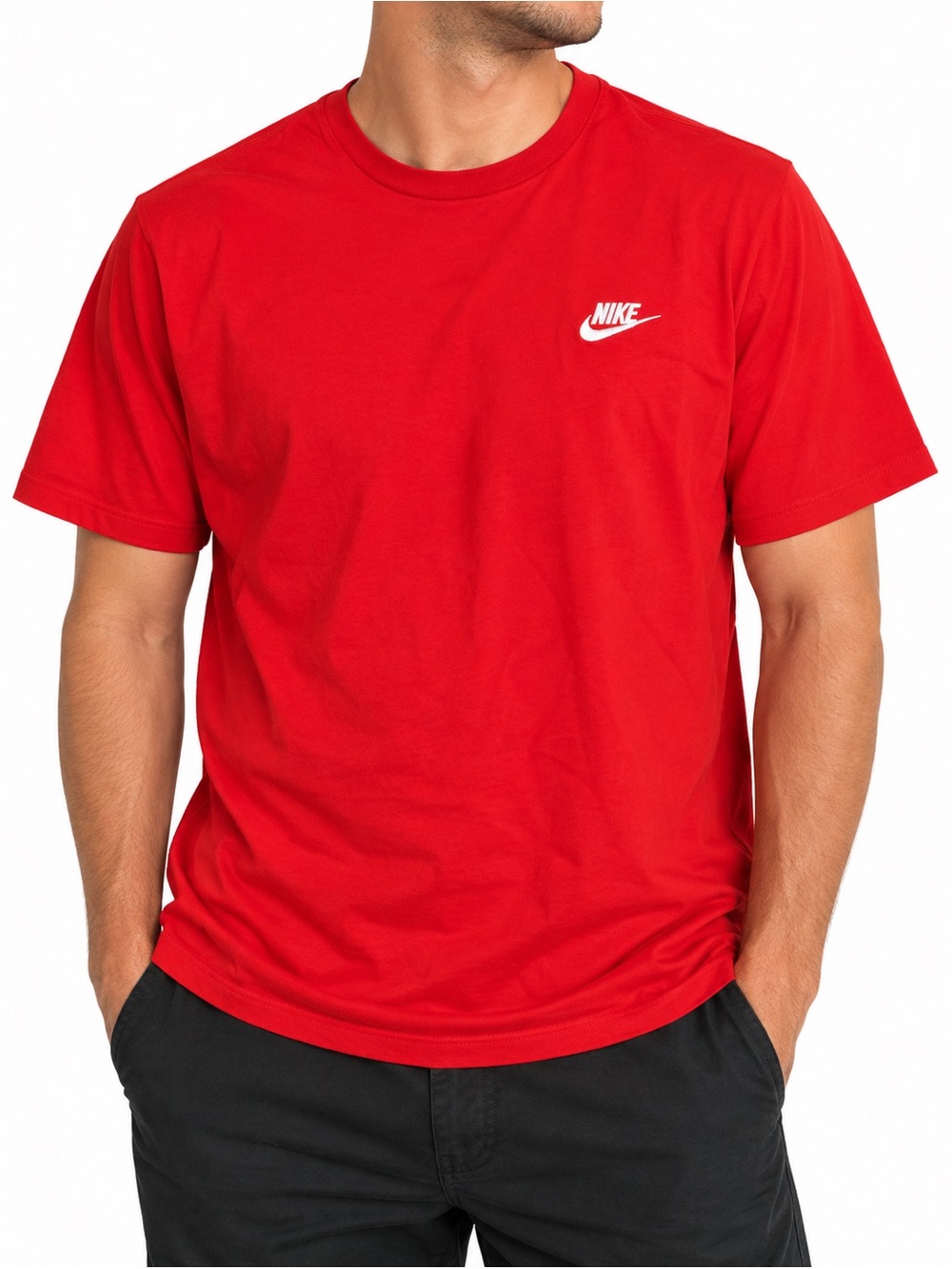 Nike Men’s Red Short Sleeve Logo Tee